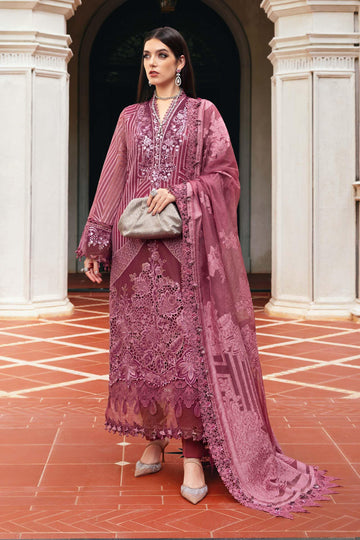 3 Piece Embroidered Organza Suit - Aqsa Fabrics