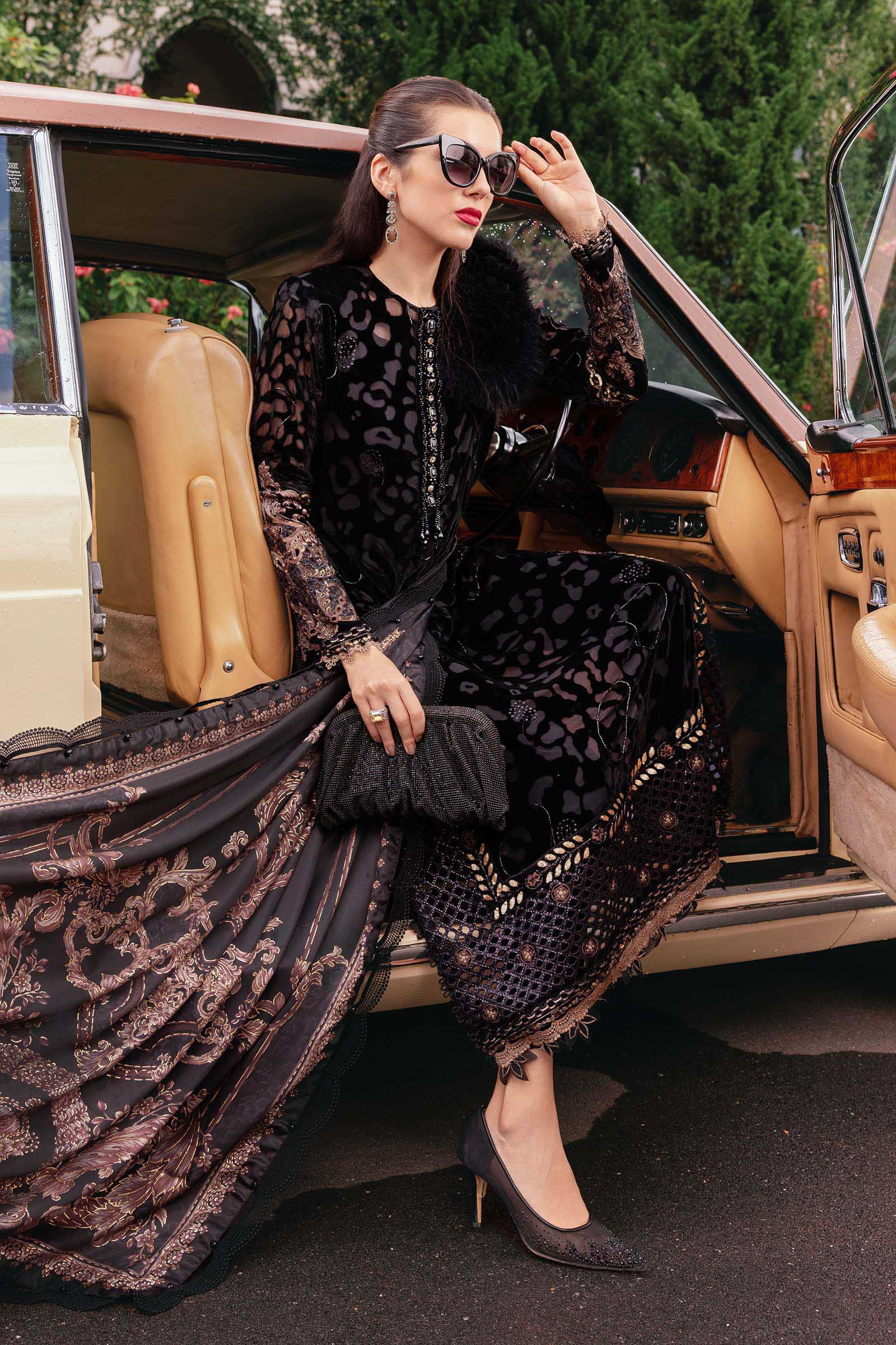 3 Piece Embroidered Palachi Suit - Aqsa Fabrics