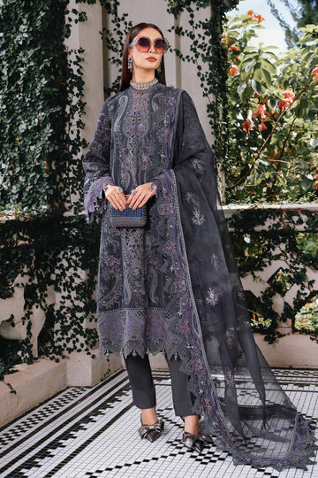 3 Piece Embroidered Velvet Suit - Aqsa Fabrics