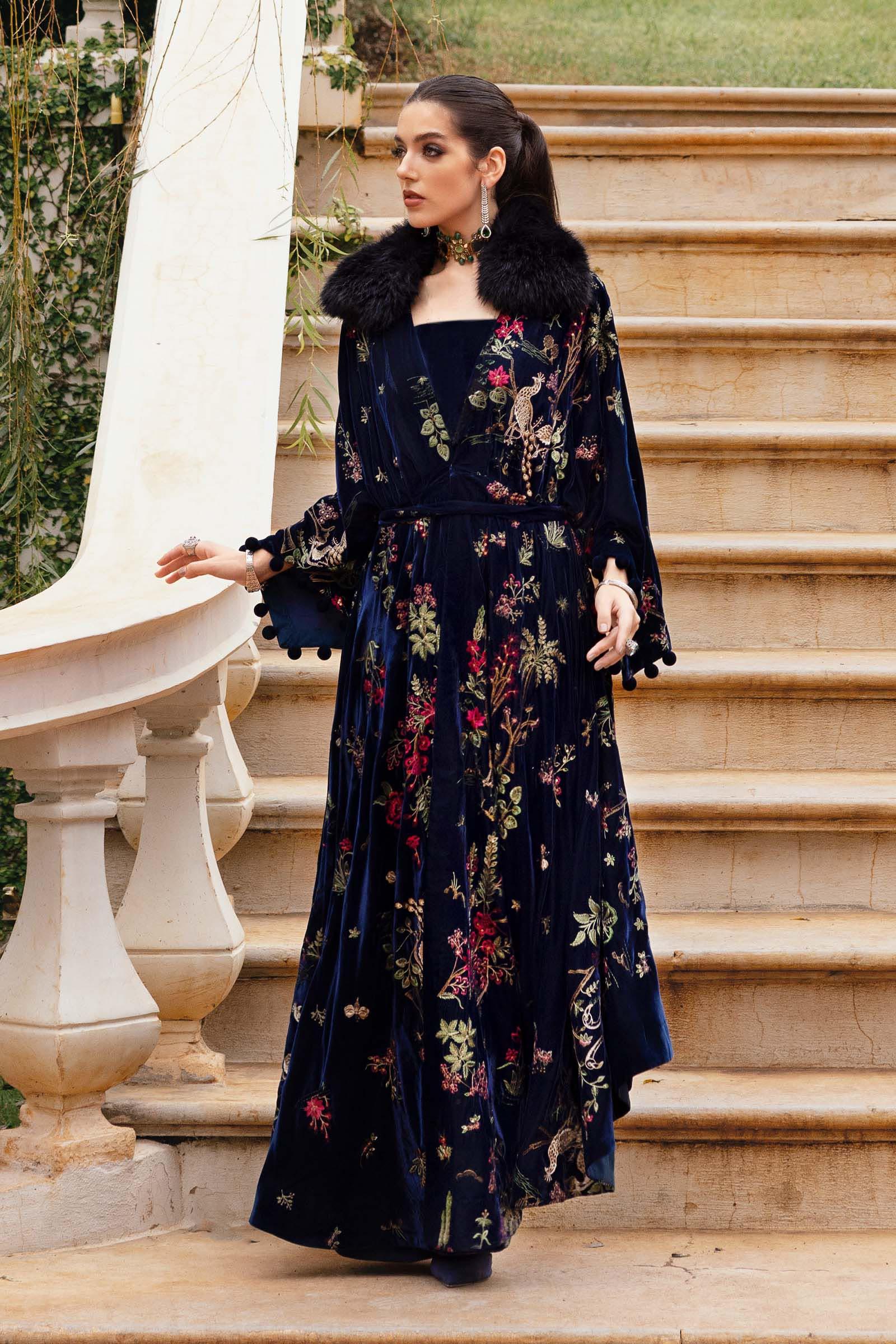 3 Piece Unstitched Embroidered Twill Linen Suit - Aqsa Fabrics