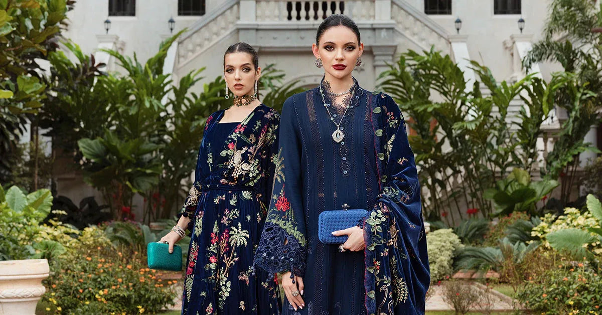 3 Piece Unstitched Embroidered Twill Linen Suit - Aqsa Fabrics