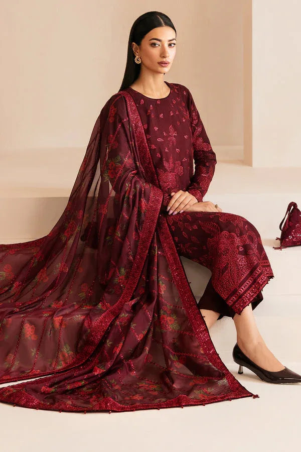 Jazmin | Formals Collection | Raw Silk UR-7031 - Aqsa Fabrics