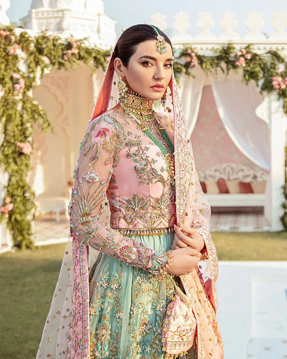 Gulaal | Wedding Formals | Joli Embroidered Net 3-Piece Suit WS-03 - Aqsa Fabrics