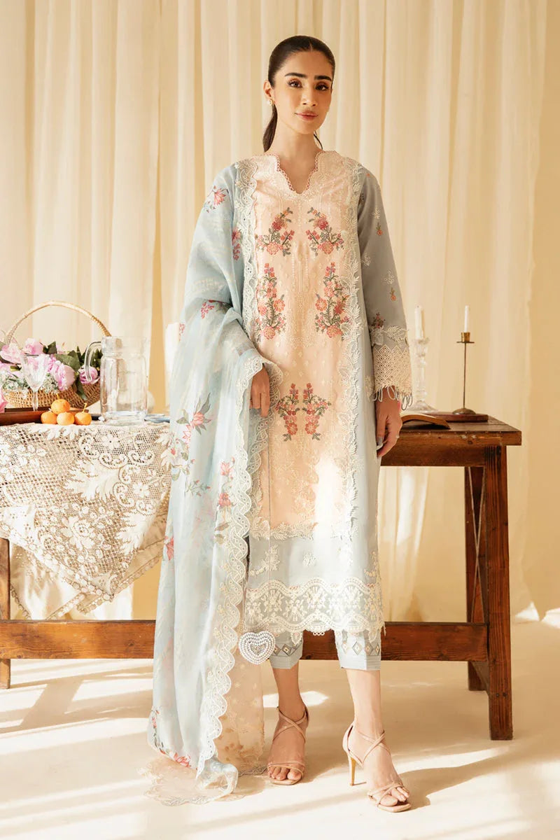 Qalamkar | Qlinekari Luxury Lawn | SQ-15 NEYLAN - Aqsa Fabrics