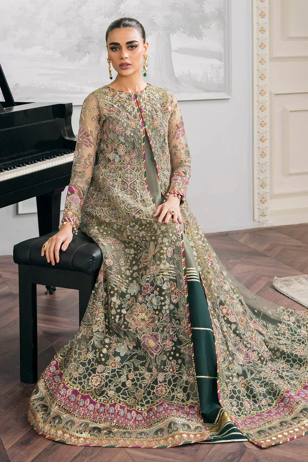 Baroque | Chantelle Embroidered Collection 2024 | CH12-02 - Aqsa Fabrics