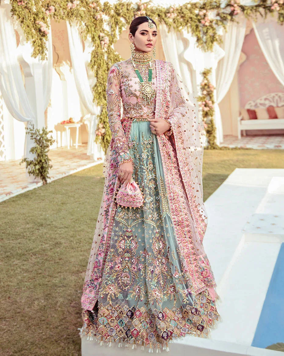 Gulaal | Wedding Formals | Joli Embroidered Net 3-Piece Suit WS-03 - Aqsa Fabrics