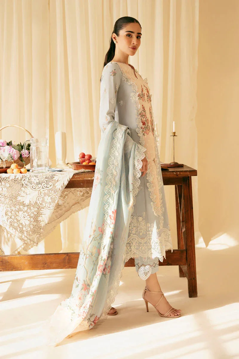 Qalamkar | Qlinekari Luxury Lawn | SQ-15 NEYLAN - Aqsa Fabrics