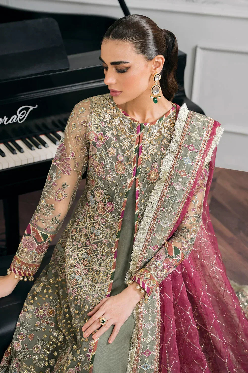 Baroque | Chantelle Embroidered Collection 2024 | CH12-02 - Aqsa Fabrics