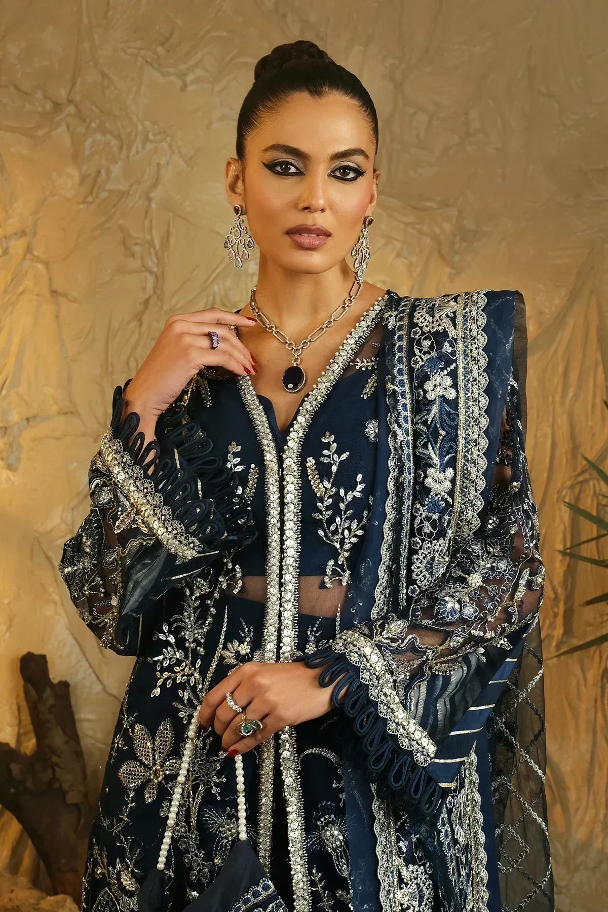 Mina Kashif | Kahani Luxury Formals 23 | Emerald - Aqsa Fabrics