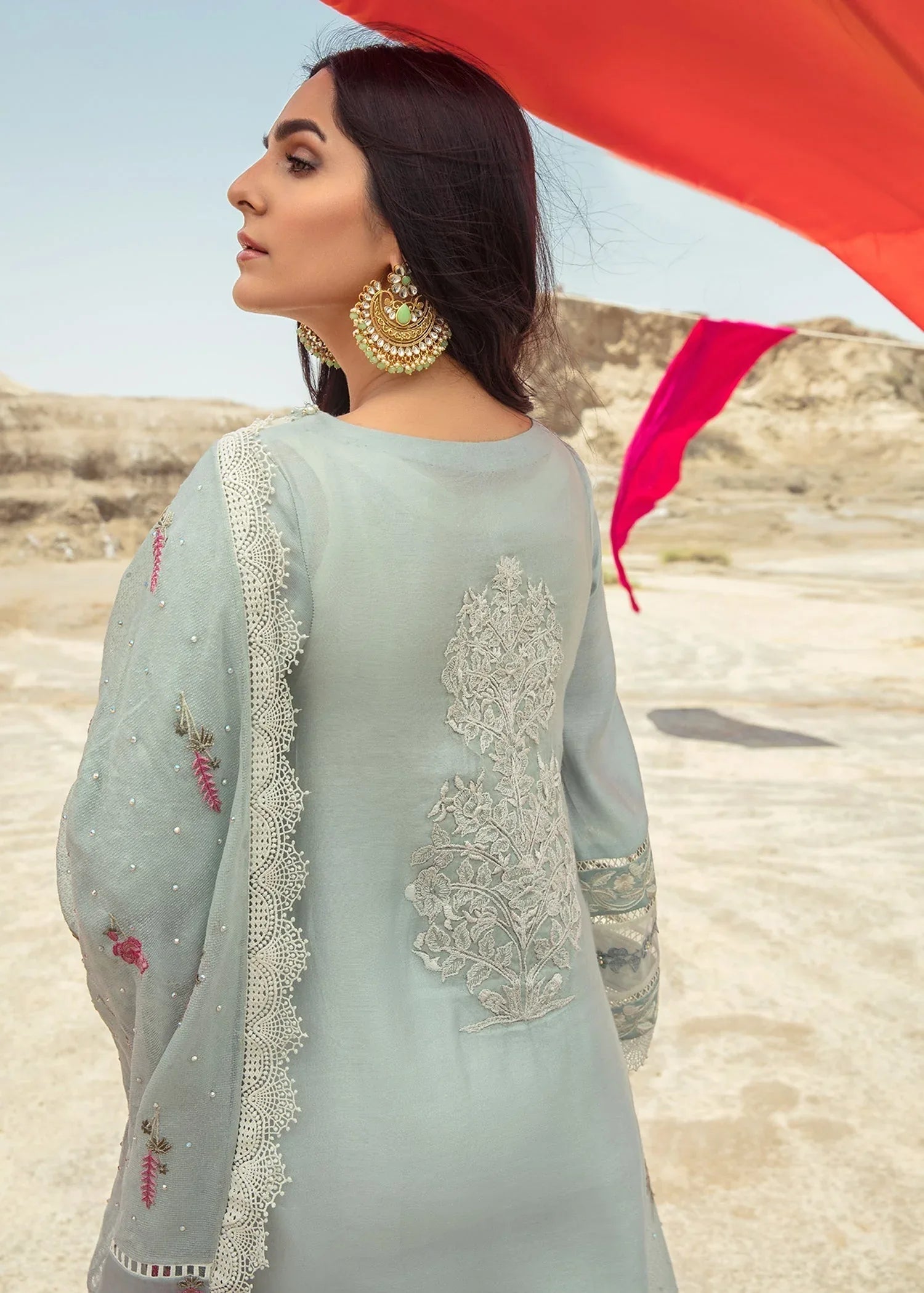 Saira Shakira | Luxury Pret | Seafoam - Aqsa Fabrics