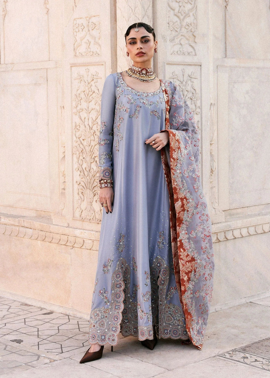 Hussain Rehar | Luxury Pret AW 25 | Periwina - Aqsa Fabrics