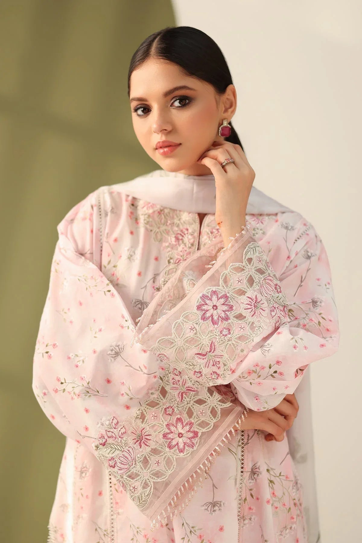 Baroque | Eid Printique | EMBROIDERED PRINTED LAWN UF-4180 - Aqsa Fabrics