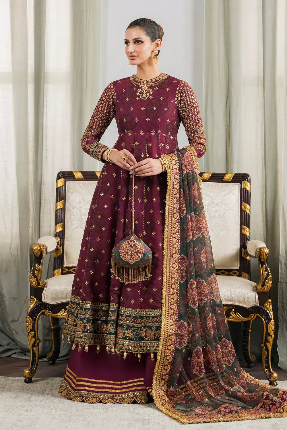 Baroque | Chantelle Embroidered Collection | CH12-03 - Aqsa Fabrics