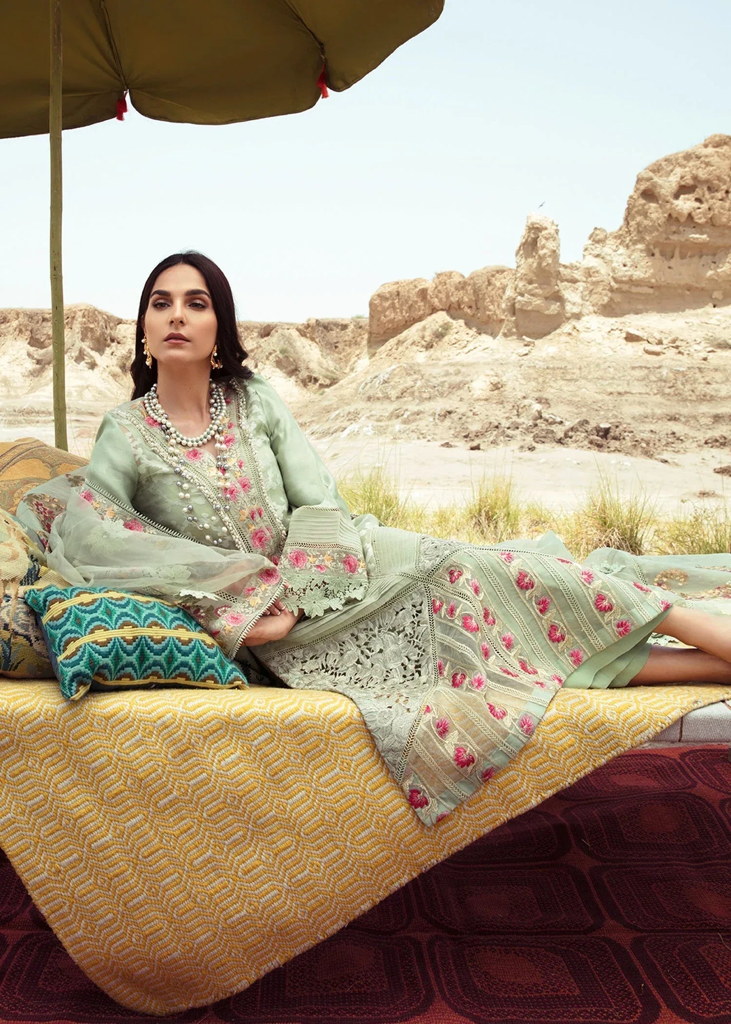 Saira Shakira | Luxury Pret |Parakeet - Aqsa Fabrics