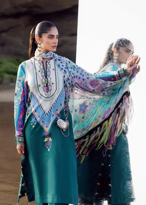 Sadaf Fawad Khan | Siraa Lawn 25 | Surf Gypsy - Aqsa Fabrics