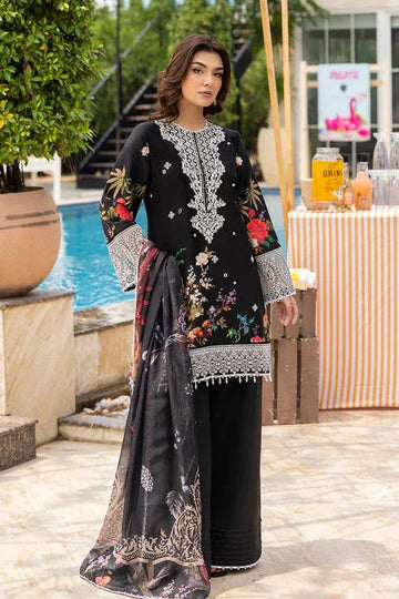 Saad Shaikh | Lawn 25 | Black - Zestel - Aqsa Fabrics