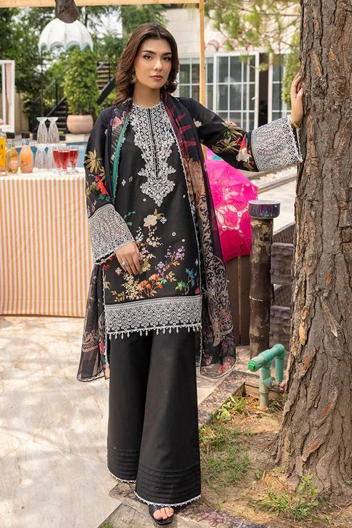 Saad Shaikh | Lawn 25 | Black - Zestel - Aqsa Fabrics