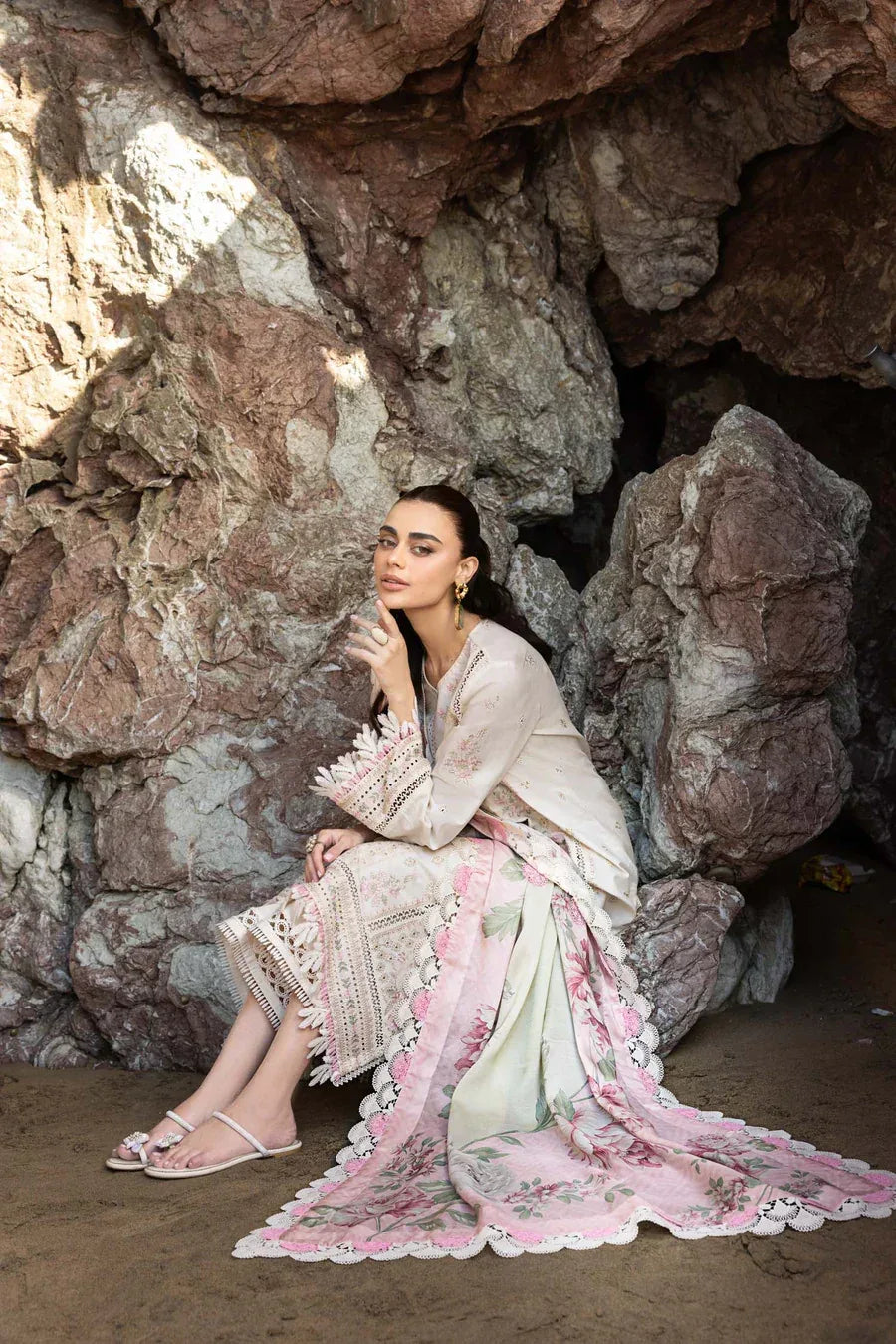 Akbar Aslam | Pret Lawn | Syelle - Aqsa Fabrics