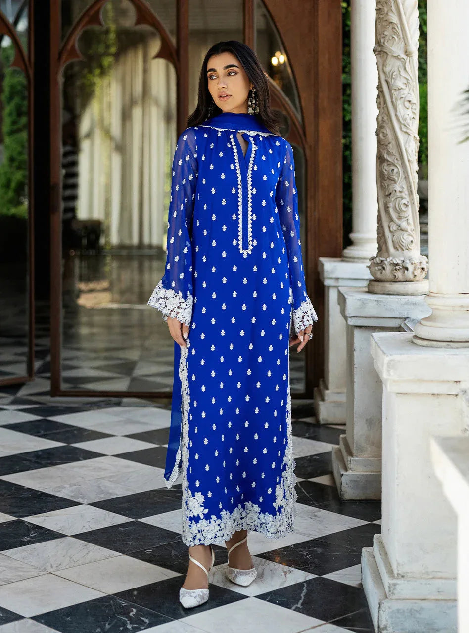 Zainab Chottani | Ramadan Edit 25 | Cobalt Dreamscape - Aqsa Fabrics