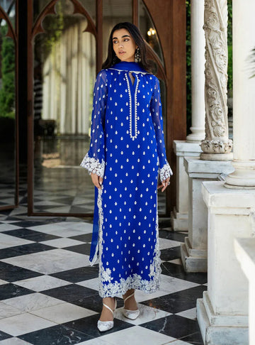 Zainab Chottani | Ramadan Edit 25 | Cobalt Dreamscape - Aqsa Fabrics