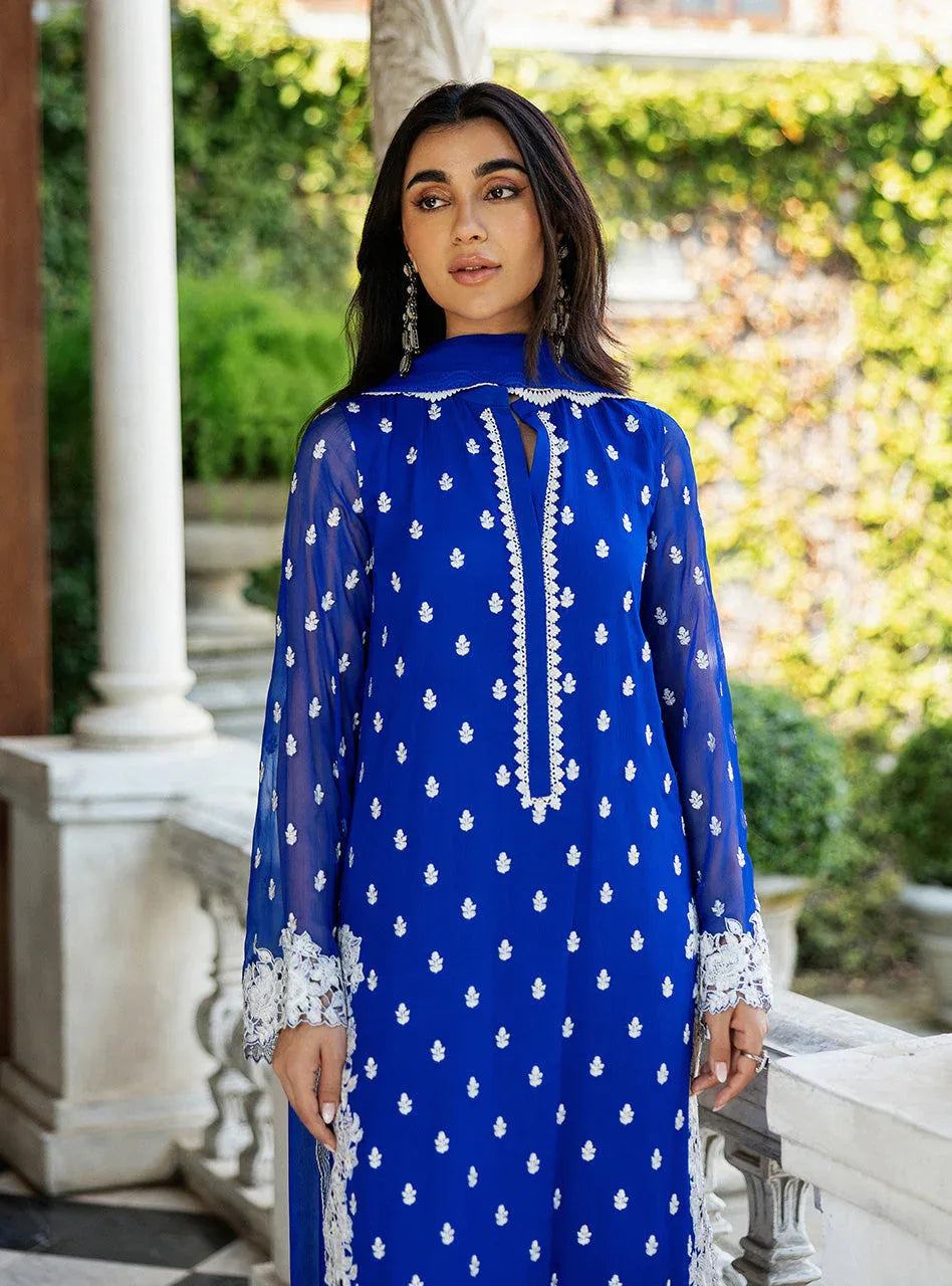 Zainab Chottani | Ramadan Edit 25 | Cobalt Dreamscape - Aqsa Fabrics