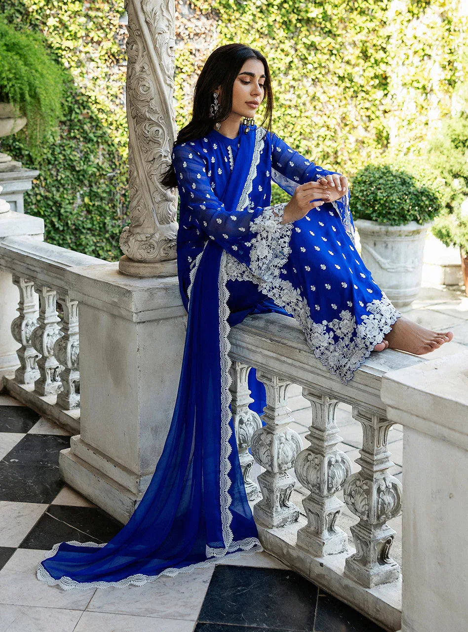 Zainab Chottani | Ramadan Edit 25 | Cobalt Dreamscape - Aqsa Fabrics