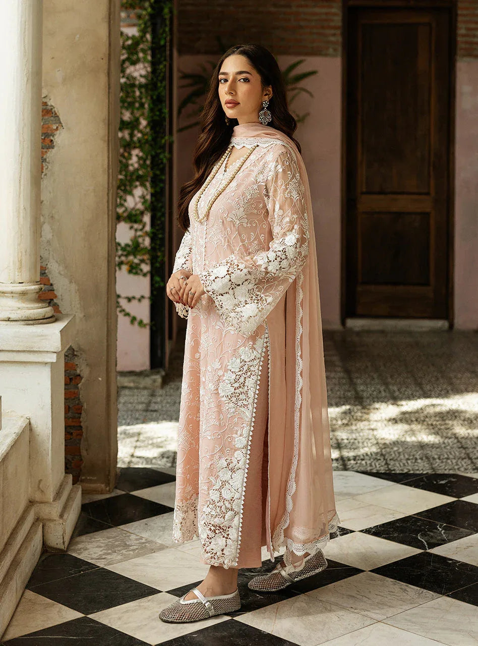 Zainab Chottani | Ramadan Edit 25 | Salmon Pink Celeste - Aqsa Fabrics