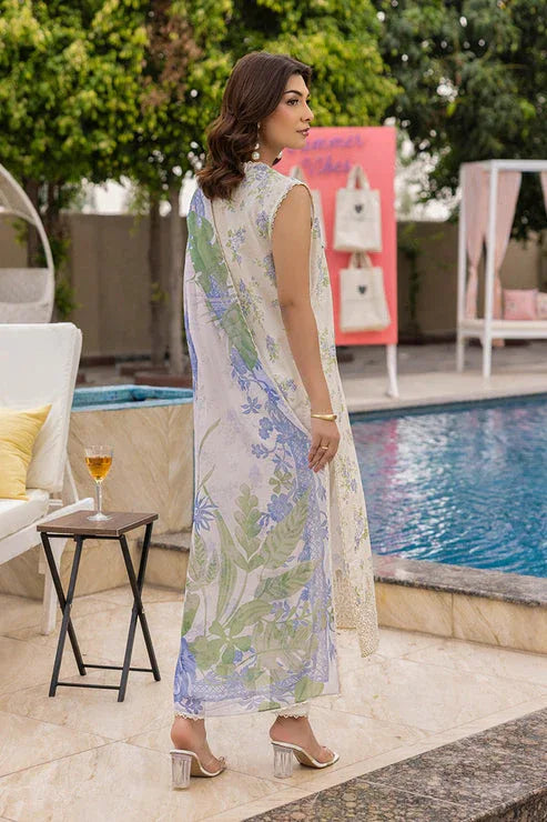 Saad Shaikh | Lawn 25 | Offwhite - Tropelle - Aqsa Fabrics