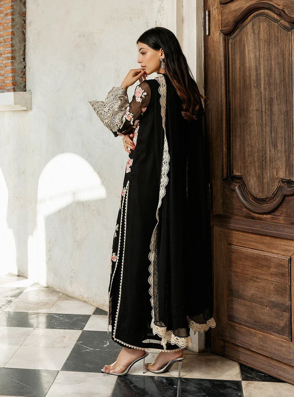 Zainab Chottani | Ramadan Edit 25 | Black Rose Waltz - Aqsa Fabrics