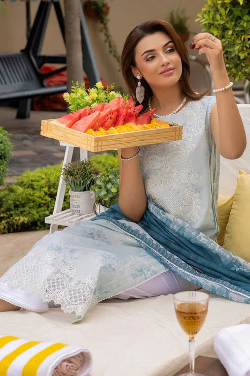 Saad Shaikh | Lawn 25 | Aqua - Fizzora - Aqsa Fabrics