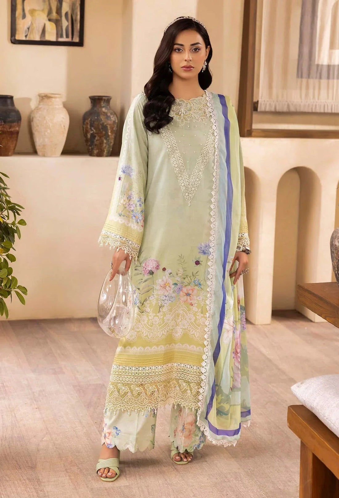 Adans Libas | Chantelle Print Lawn | CHANTELLE 99956 - Aqsa Fabrics