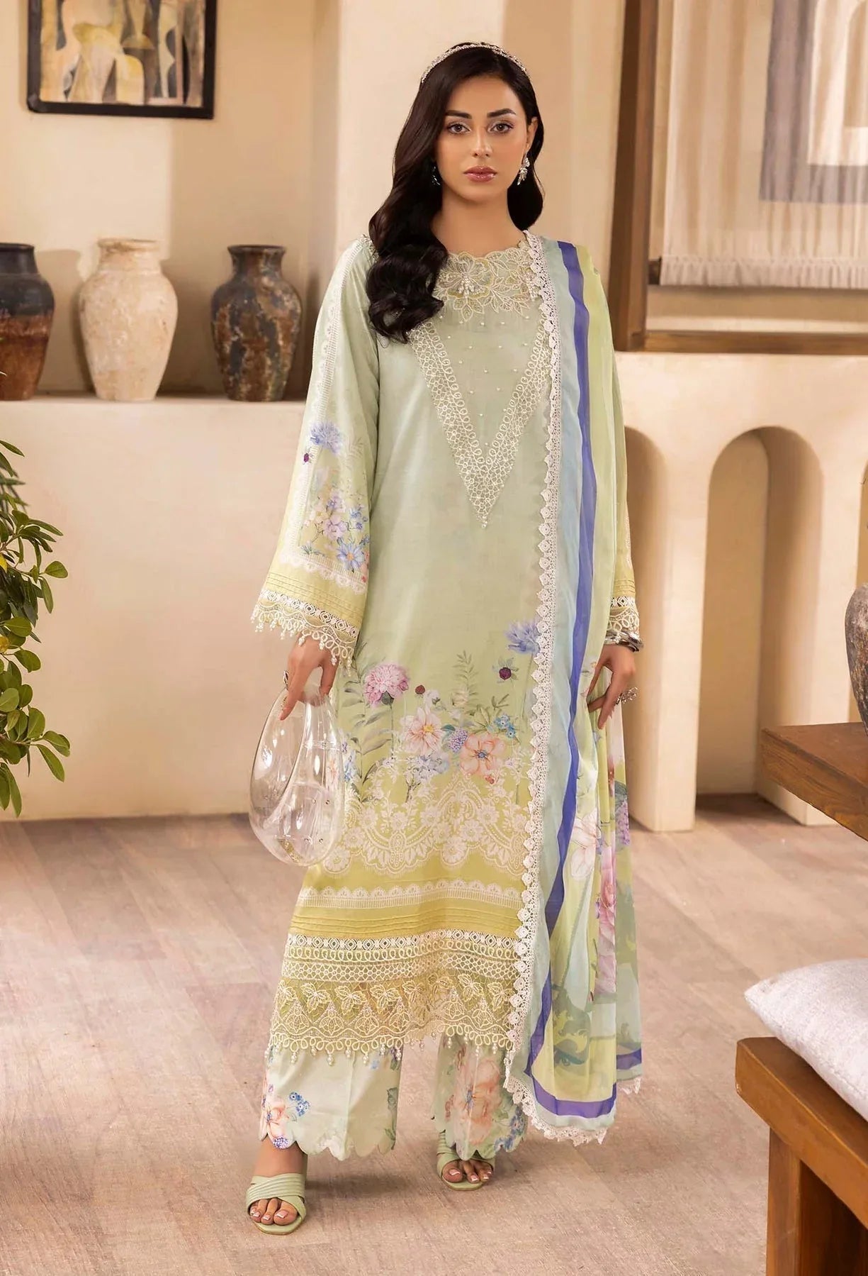 Adans Libas | Chantelle Print Lawn | CHANTELLE 99956 - Aqsa Fabrics