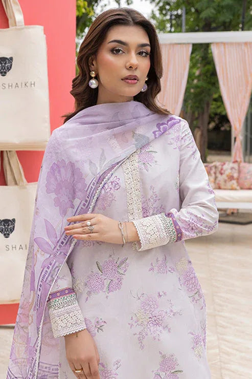 Saad Shaikh | Lawn 25 | Lilac Haze - Aqsa Fabrics