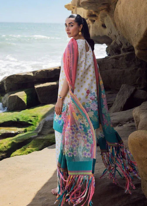 Sadaf Fawad Khan | Siraa Lawn 25 | Retro Polka - Aqsa Fabrics