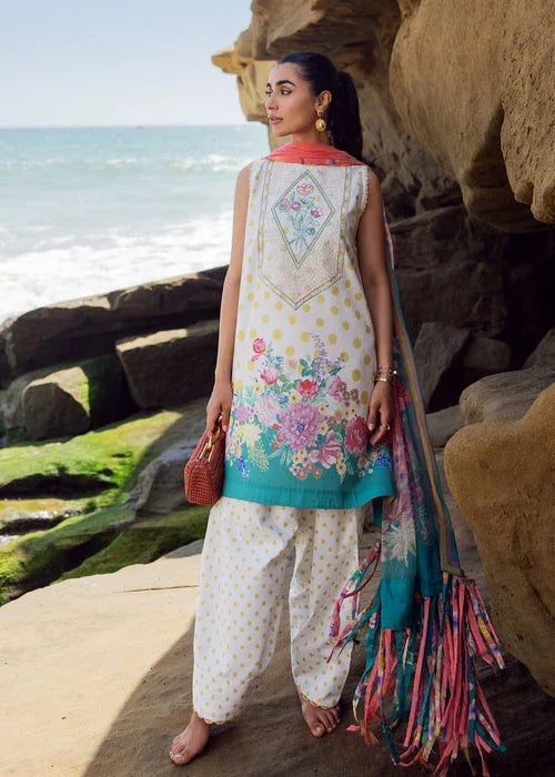 Sadaf Fawad Khan | Siraa Lawn 25 | Retro Polka - Aqsa Fabrics