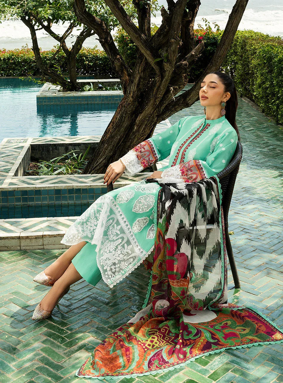 Zainab Chottani | Chikankari 25 | Rayne - 12B - Aqsa Fabrics