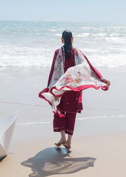 Sadaf Fawad Khan | Siraa Lawn 25 | Floral Paisley - Aqsa Fabrics