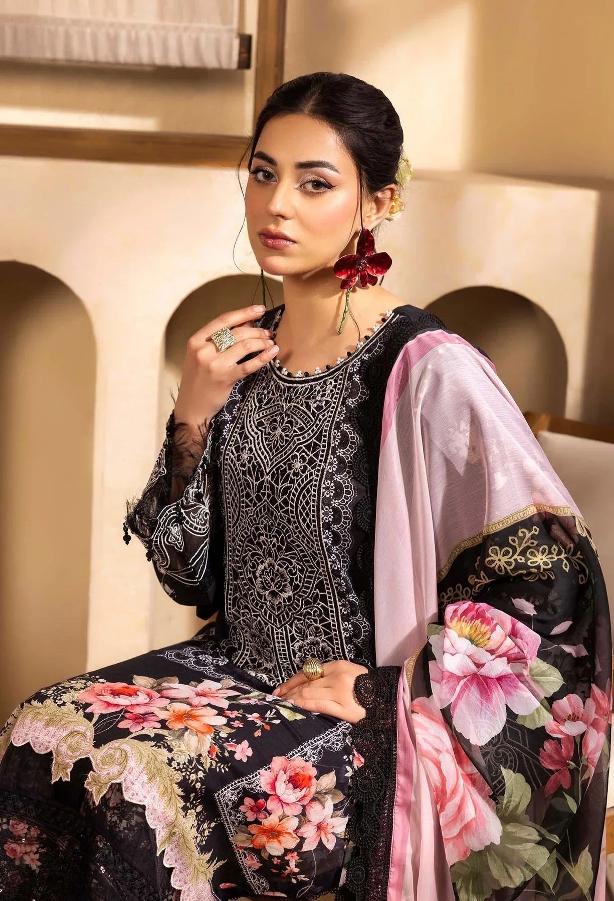 Adans Libas | Chantelle Print Lawn | CHANTELLE 99951 - Aqsa Fabrics