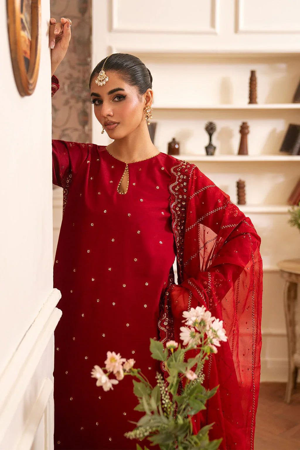 Neeshay | Luxe Pret | Crimora - Aqsa Fabrics