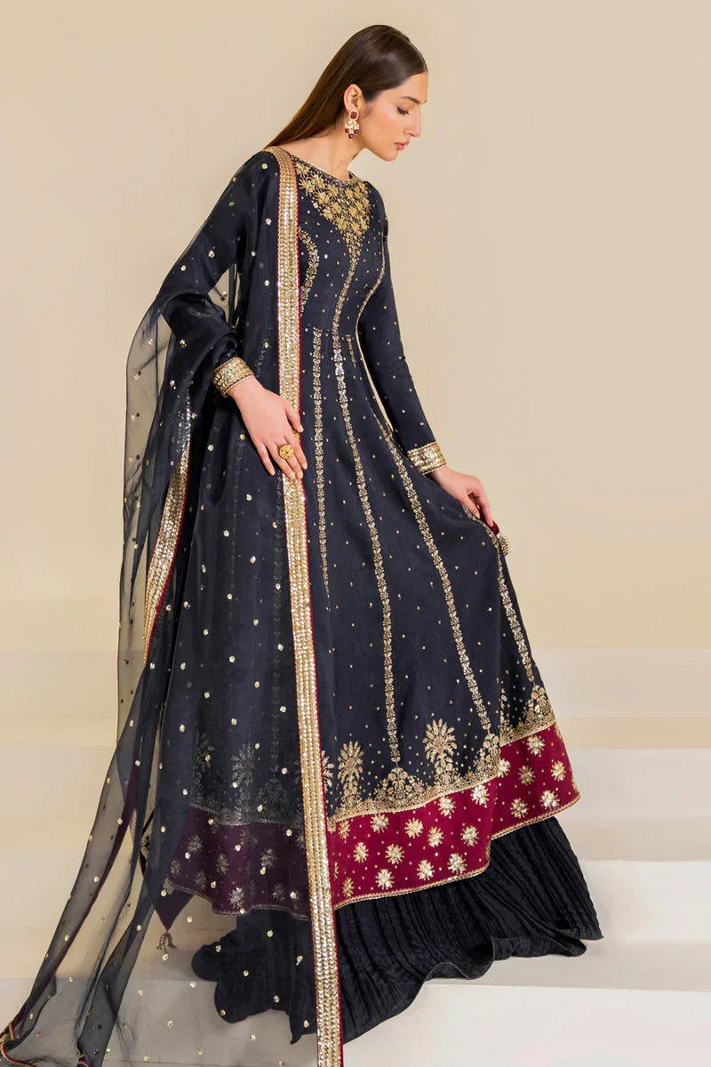 Jazmin | Formals Collection | Raw Silk UR-7019 - Aqsa Fabrics