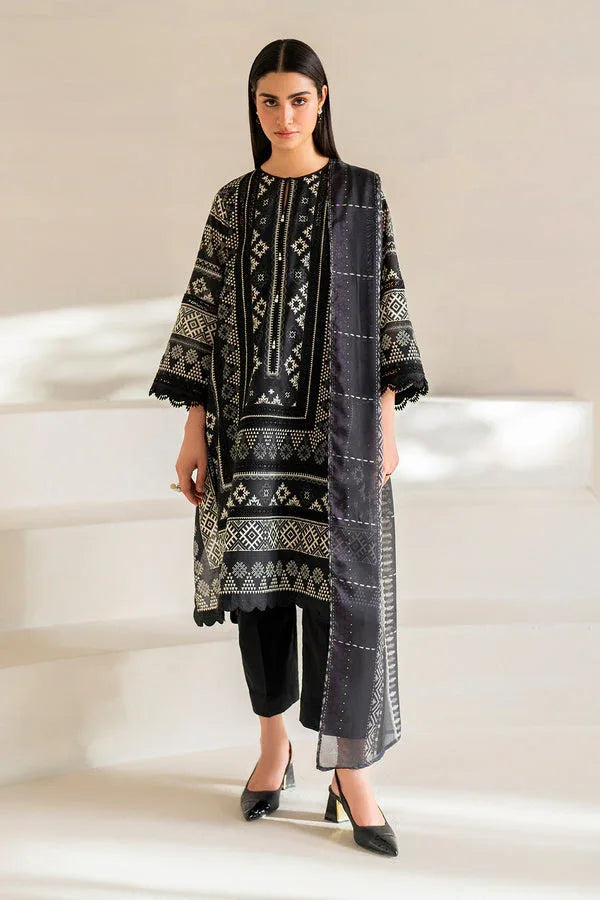 Baroque | Luxury Pret 24 | LAWN UF-672 - Aqsa Fabrics