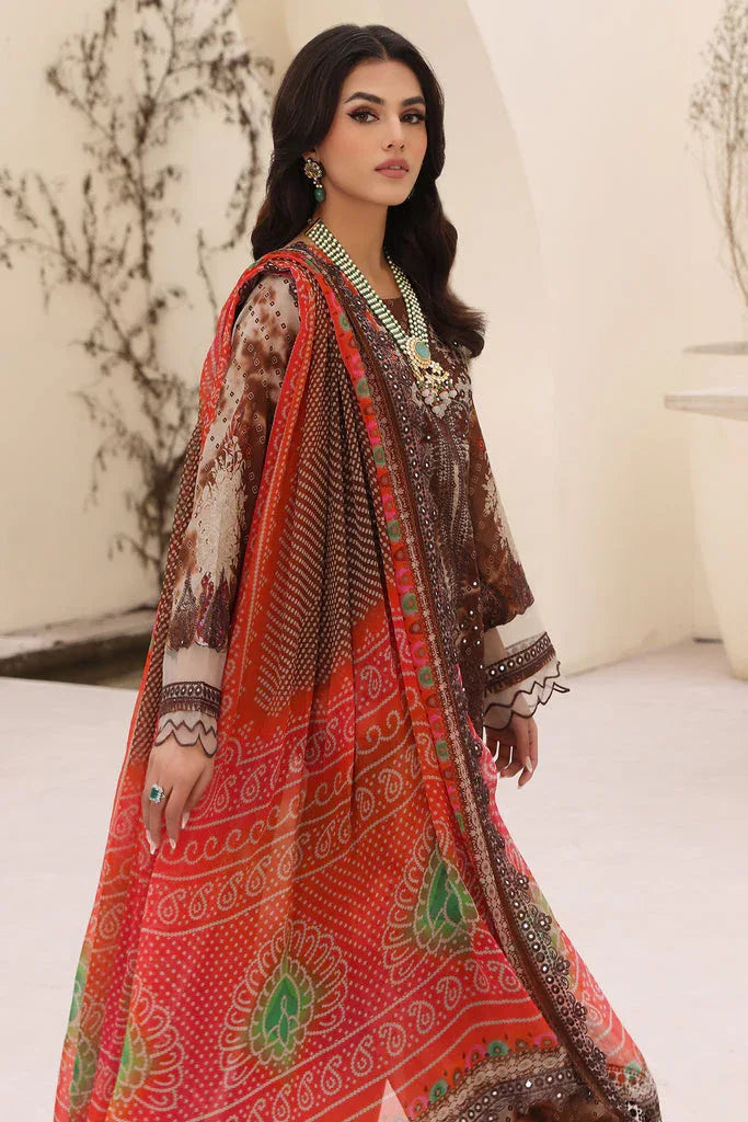 Charizma | Naranji Embroidered Lawn 24 | CN4-008 - Aqsa Fabrics