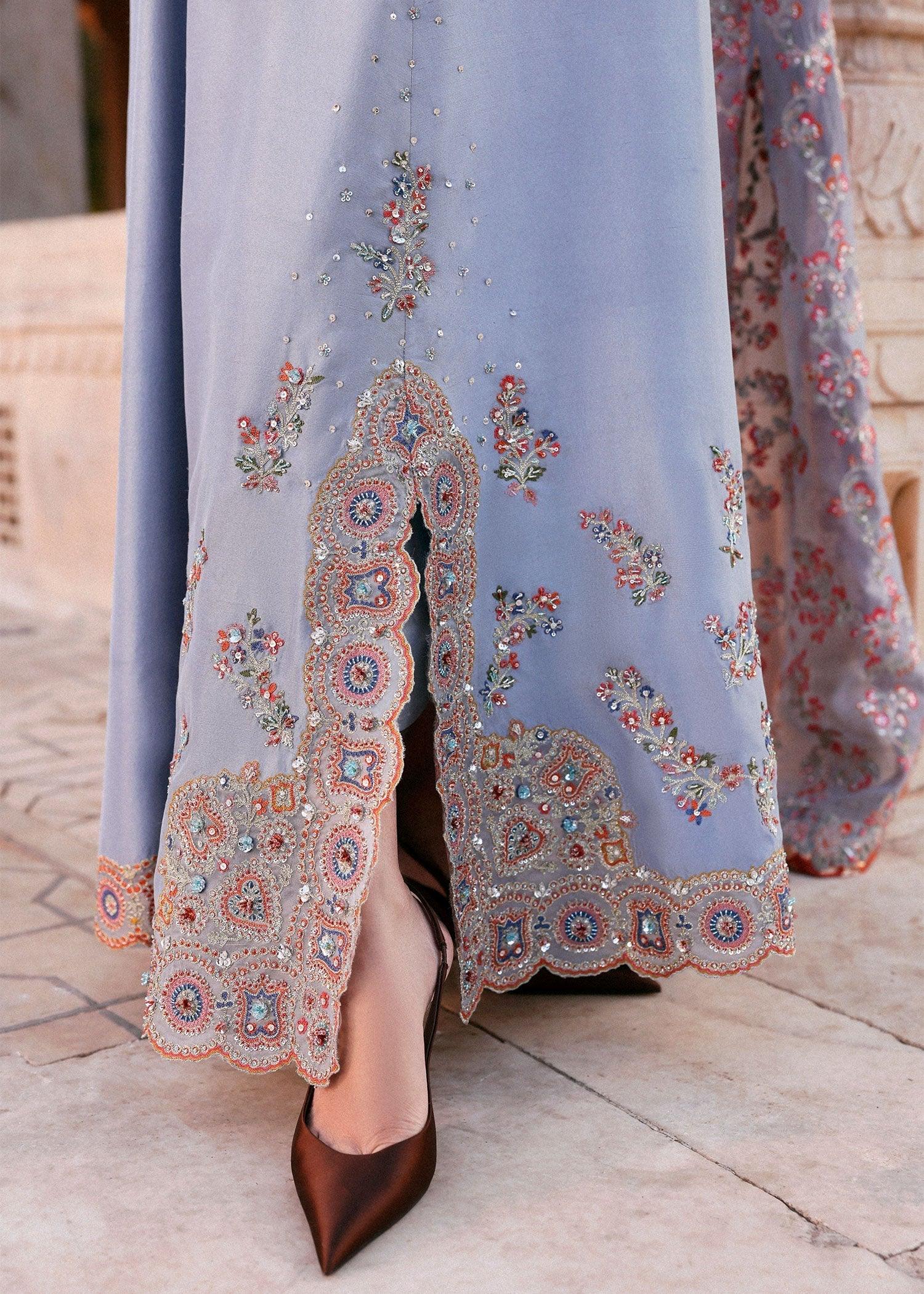 Hussain Rehar | Luxury Pret AW 25 | Periwina - Aqsa Fabrics