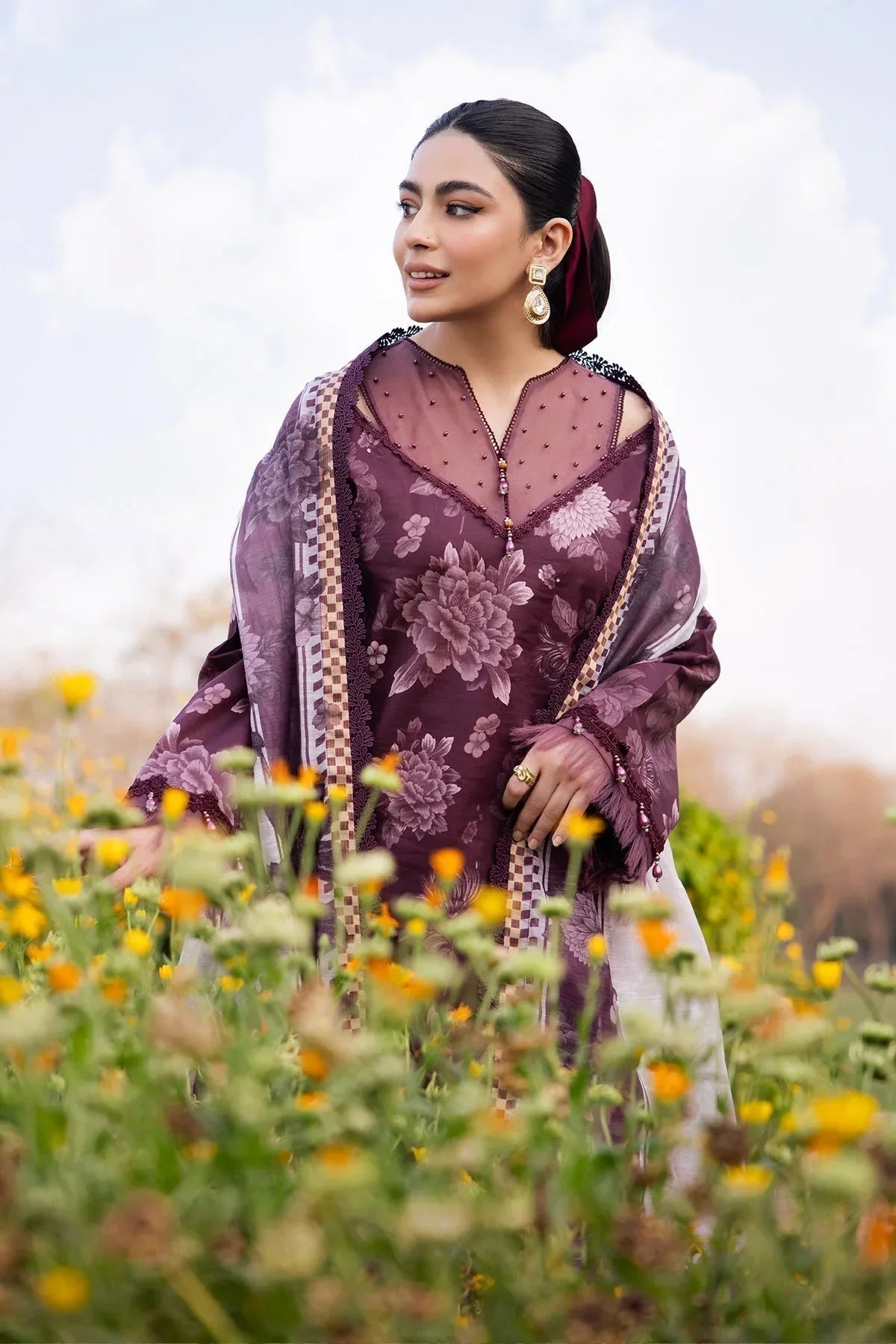 Alizeh | Sheen Lawn Prints 24 | ASTER - Aqsa Fabrics