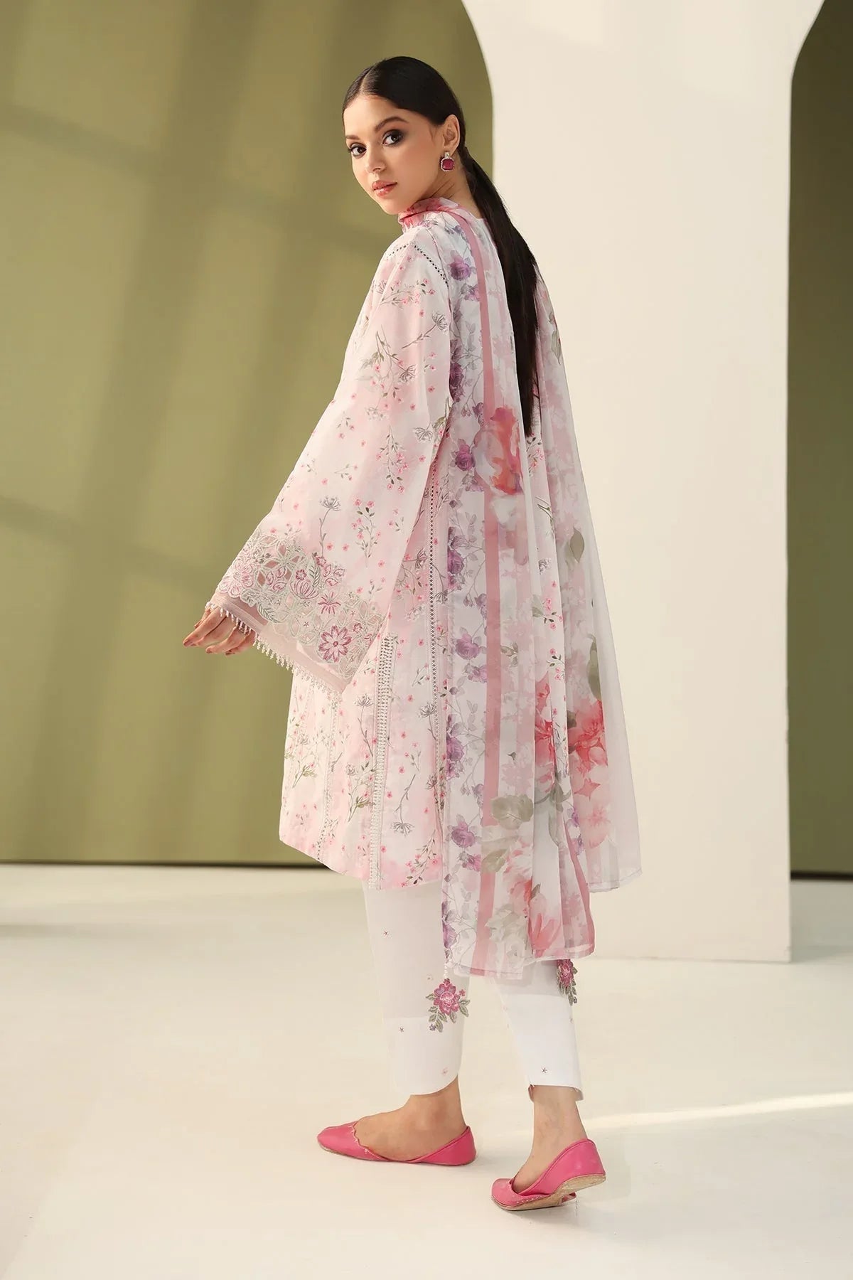 Baroque | Eid Printique | EMBROIDERED PRINTED LAWN UF-4180 - Aqsa Fabrics