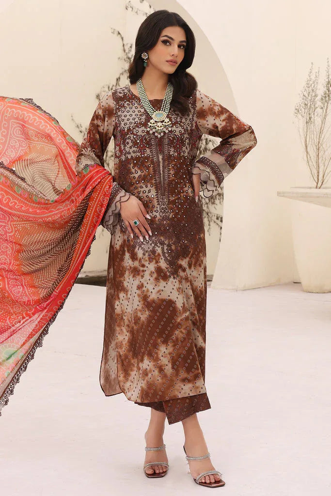 Charizma | Naranji Embroidered Lawn 24 | CN4-008 - Aqsa Fabrics