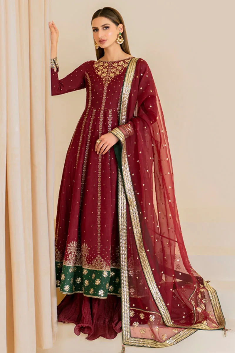 Jazmin | Formals Collection | Raw Silk UR-7018 - Aqsa Fabrics