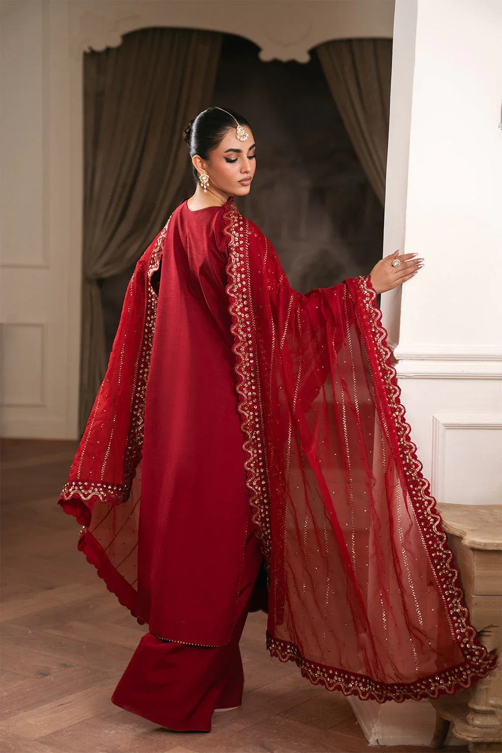 Neeshay | Luxe Pret | Crimora - Aqsa Fabrics