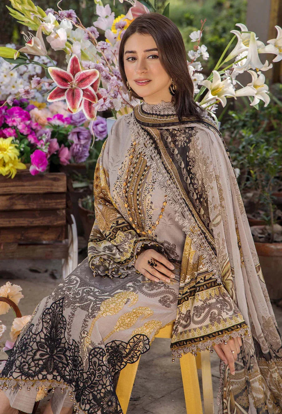 Adans Libas | Jasmine Lawn | JASMINE 2364 - Aqsa Fabrics