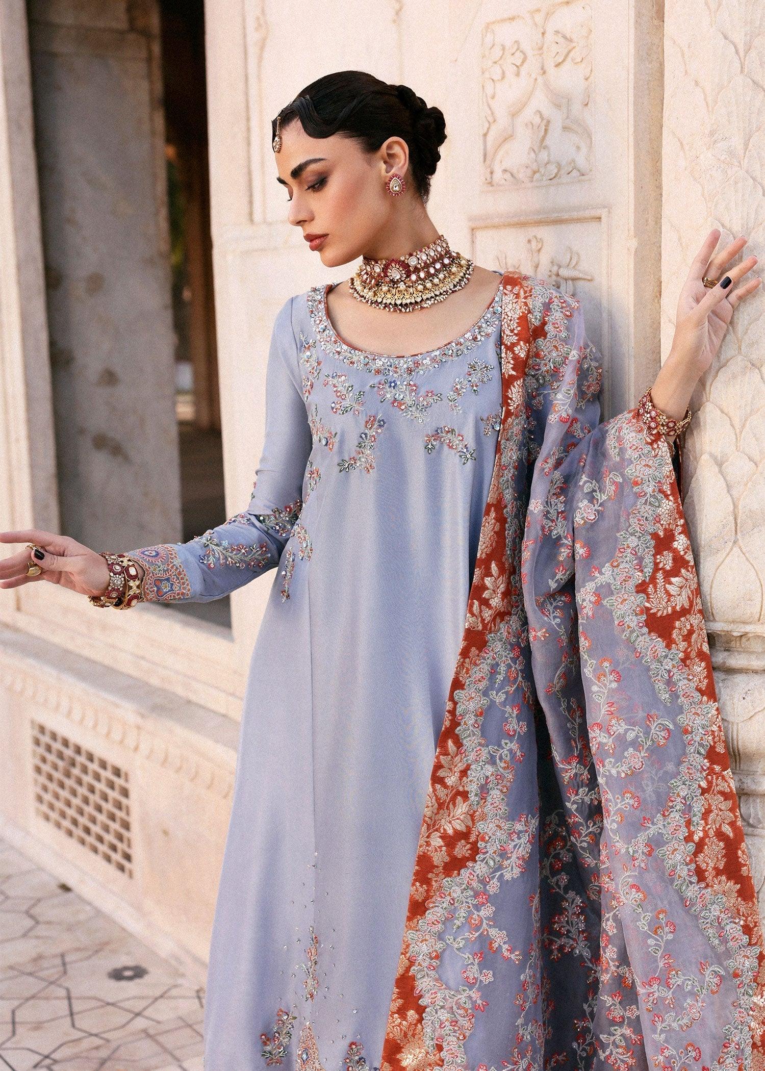 Hussain Rehar | Luxury Pret AW 25 | Periwina - Aqsa Fabrics